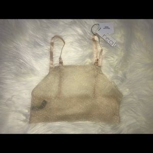 Nude, mesh bralette